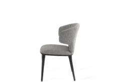 Sedia moderna in tessuto grigio SERENE