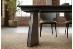 Sedia moderna in tessuto grigio SERENE
