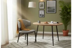 Sedia moderna in tessuto grigio SERENE