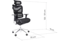 Sedia per ufficio ergonomica Ergo 700 Nero