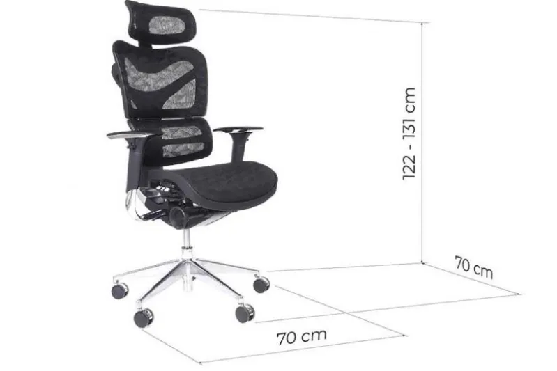 Sedia per ufficio ergonomica Ergo 700 Nero