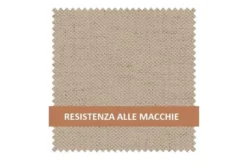Sedia rovere massello con imbottitura in tessuto beige LEON