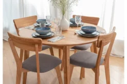 Sedia rovere massello con seduta grafite imbottita LEON