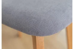 Sedia rovere massello con seduta grafite imbottita LEON
