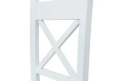 Sedia shabby chic faggio massello bianco seduta color rovere