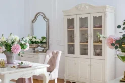 Sedia velluto rosa capitonné stile provenzale PRINCESS 08