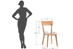Set 4 sedie da pranzo rovere massello