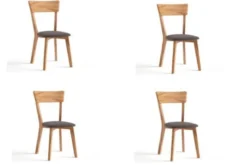 Set 4 sedie da pranzo rovere massello