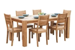 Set 6 sedie da tavolo in legno massello di rovere PRATO