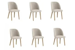 Set 6 sedie imbottite beige OLBIA