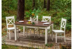 Set 4 sedie shabby chic da pranzo bianche in faggio massello