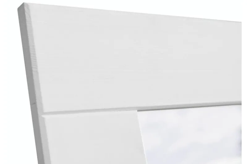 Specchiera shabby chic pino massello bianco