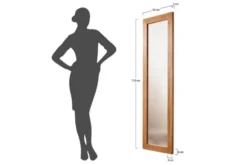 Specchio da ingresso in legno naturale oliato di rovere
