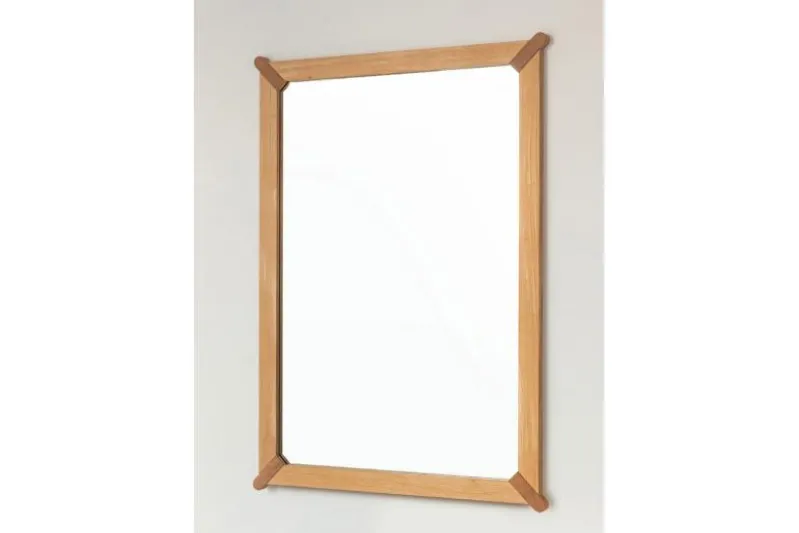 Specchio da parete moderno legno massello di rovere naturale