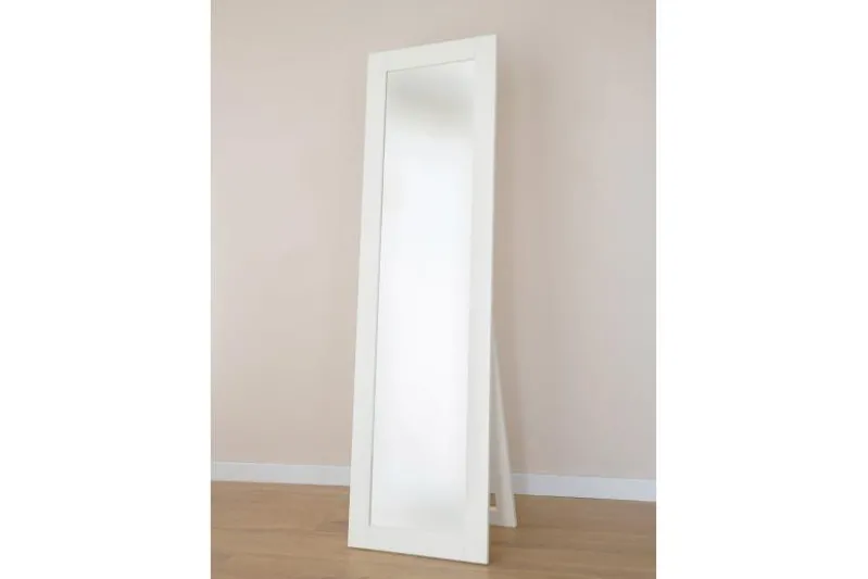 Specchio da terra pino massello bianco shabby chic