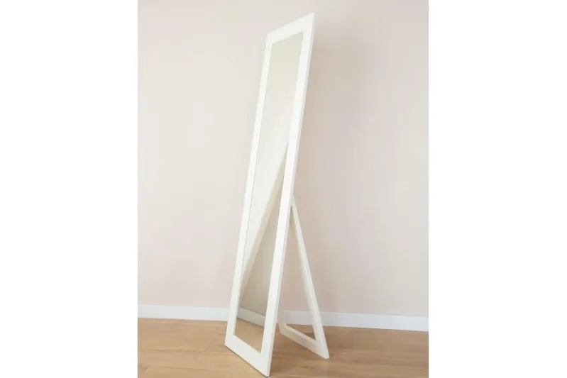 Specchio da terra pino massello bianco shabby chic