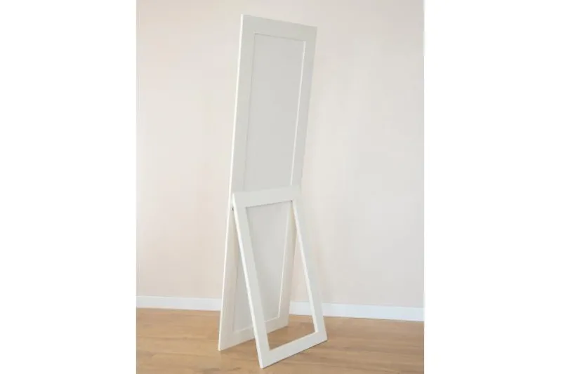 Specchio da terra pino massello bianco shabby chic