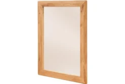 Specchio rettangolare cornice in rovere massello naturale oliato