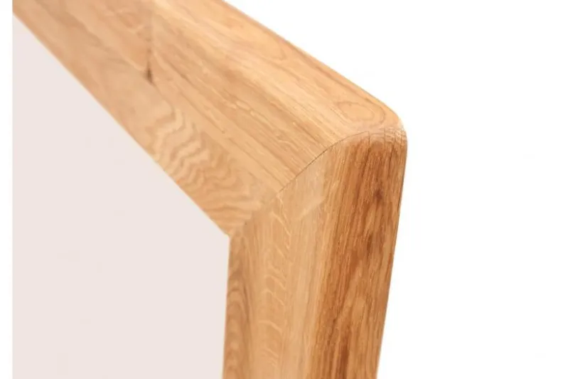 Specchio rettangolare cornice in rovere massello naturale oliato