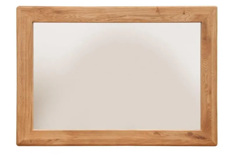 Specchio rettangolare cornice in rovere massello naturale oliato
