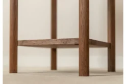 Tavolinetto moderno con cassetto rovere massello tabacco