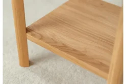 Tavolino basso con cassetto rovere massello oliato