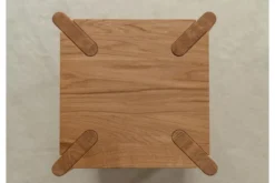 Tavolino basso con cassetto rovere massello oliato
