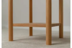 Tavolino basso con cassetto rovere massello oliato