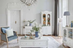 Tavolino basso salotto stile provenzale Princess 820 colore Bianco