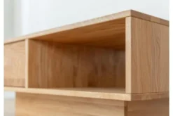 Tavolino da caffè moderno in rovere massello naturale