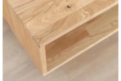 Tavolino da caffè moderno in rovere massello naturale