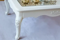 Tavolino da salotto classico Bianco Avorio in legno BELLA 930