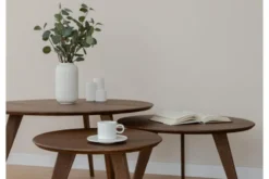 Tavolino da salotto rotondo rovere tabacco 50 cm ORBETELLO