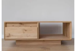 Tavolino da soggiorno moderno legno massello di rovere oliato
