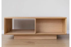 Tavolino da soggiorno moderno legno massello di rovere oliato