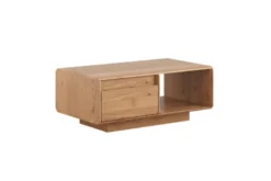 Tavolino da soggiorno moderno legno massello di rovere oliato