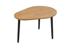 Tavolino in rovere massello naturale a 3 gambe