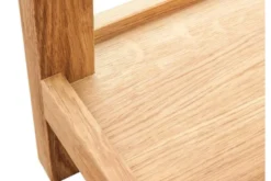 Tavolino piano incassato in legno naturale di rovere oliato