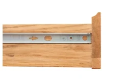 Tavolino piano incassato in legno naturale di rovere oliato