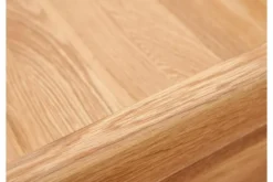 Tavolino piano incassato in legno naturale di rovere oliato