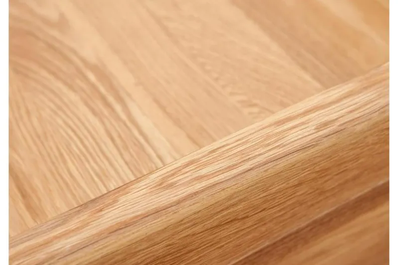 Tavolino piano incassato in legno naturale di rovere oliato