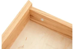 Tavolino piano incassato in legno naturale di rovere oliato