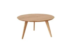 Tavolino rotondo rovere massello naturale 70 cm ORBETELLO