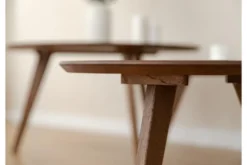 Tavolino rotondo rovere massello tabacco 70 cm ORBETELLO
