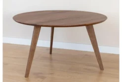 Tavolino rotondo rovere massello tabacco 90 cm ORBETELLO