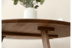 Tavolino rotondo rovere massello tabacco 90 cm ORBETELLO