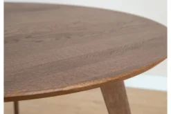 Tavolino rotondo rovere massello tabacco 90 cm ORBETELLO