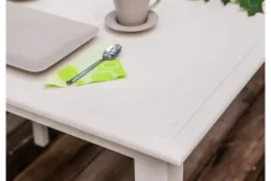 Tavolo allungabile in legno massello di pino bianco shabby chic