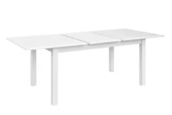 Tavolo allungabile in legno massello di pino bianco shabby chic