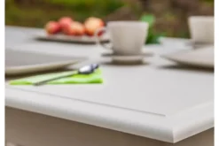 Tavolo allungabile in legno massello di pino bianco shabby chic
